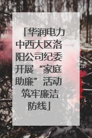 华润电力中西大区洛阳公司纪委开展“家庭助廉”活动 筑牢廉洁防线