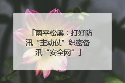 南平松溪：打好防汛“主动仗”织密备汛“安全网”