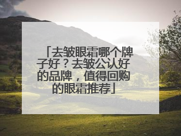 去皱眼霜哪个牌子好？去皱公认好的品牌，值得回购的眼霜推荐
