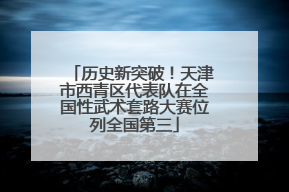 历史新突破！天津市西青区代表队在全国性武术套路大赛位列全国第三