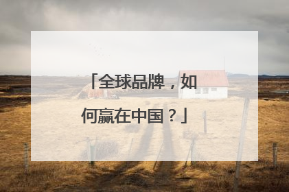 全球品牌，如何赢在中国？