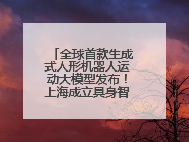 全球首款生成式人形机器人运动大模型发布！上海成立具身智能数据联盟