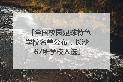 全国校园足球特色学校名单公布，长沙67所学校入选