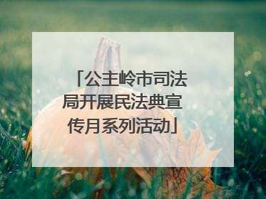 公主岭市司法局开展民法典宣传月系列活动