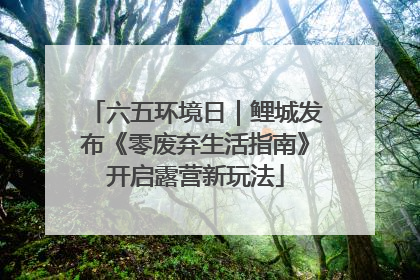 六五环境日｜鲤城发布《零废弃生活指南》开启露营新玩法