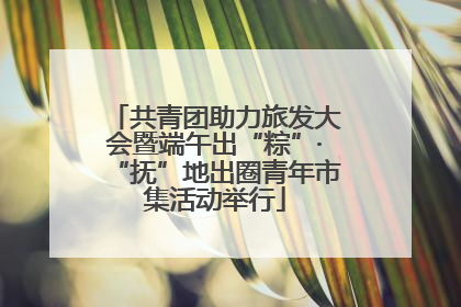 共青团助力旅发大会暨端午出“粽”·“抚”地出圈青年市集活动举行