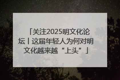 关注2025明文化论坛丨这届年轻人为何对明文化越来越“上头”