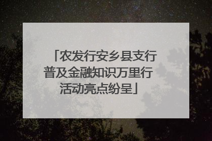 农发行安乡县支行普及金融知识万里行活动亮点纷呈