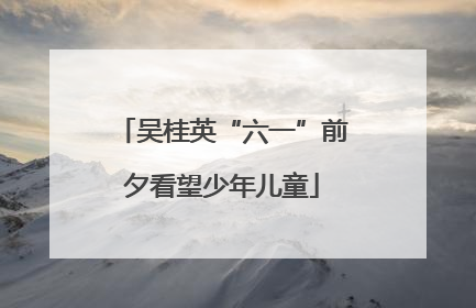 吴桂英“六一”前夕看望少年儿童