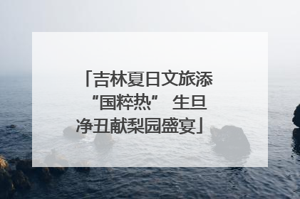 吉林夏日文旅添“国粹热” 生旦净丑献梨园盛宴