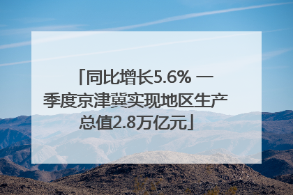 同比增长5.6% 一季度京津冀实现地区生产总值2.8万亿元
