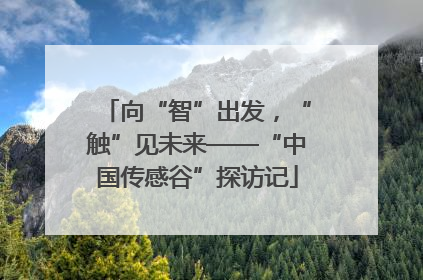 向“智”出发，“触”见未来——“中国传感谷”探访记