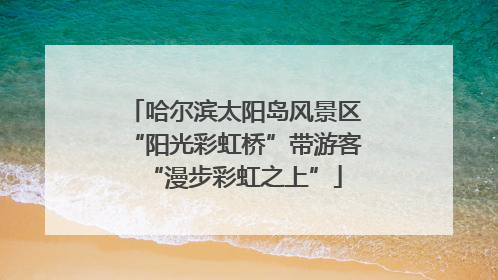 哈尔滨太阳岛风景区“阳光彩虹桥”带游客“漫步彩虹之上”