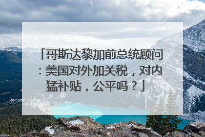 哥斯达黎加前总统顾问：美国对外加关税，对内猛补贴，公平吗？