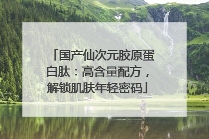 国产仙次元胶原蛋白肽：高含量配方，解锁肌肤年轻密码