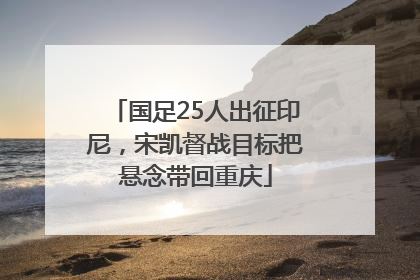 国足25人出征印尼，宋凯督战目标把悬念带回重庆