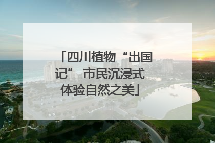 四川植物“出国记” 市民沉浸式体验自然之美
