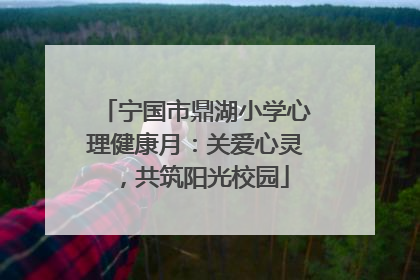 宁国市鼎湖小学心理健康月：关爱心灵，共筑阳光校园
