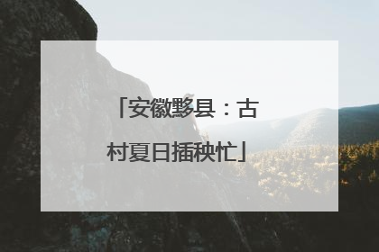 安徽黟县：古村夏日插秧忙