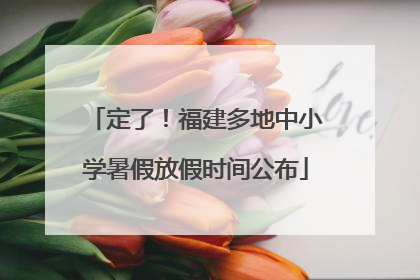 定了！福建多地中小学暑假放假时间公布