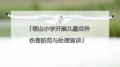 塔山小学开展儿童意外伤害防范与处理宣讲