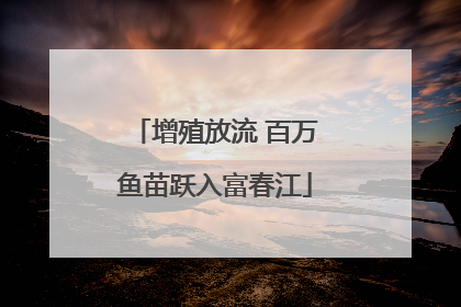 增殖放流 百万鱼苗跃入富春江