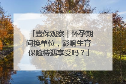 壹保观察｜怀孕期间换单位，影响生育保险待遇享受吗？