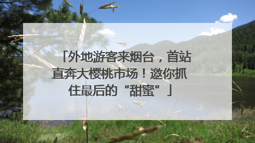 外地游客来烟台，首站直奔大樱桃市场！邀你抓住最后的“甜蜜”