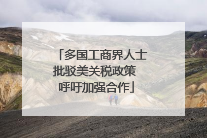 多国工商界人士批驳美关税政策 呼吁加强合作