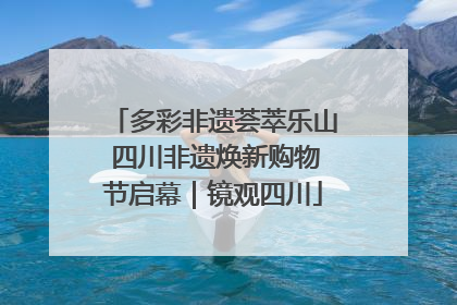 多彩非遗荟萃乐山 四川非遗焕新购物节启幕｜镜观四川