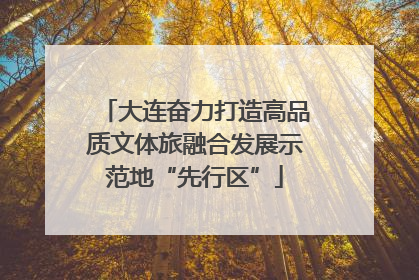 大连奋力打造高品质文体旅融合发展示范地“先行区”