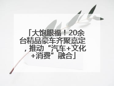 大饱眼福！20余台精品豪车齐聚嘉定，推动“汽车+文化+消费”融合