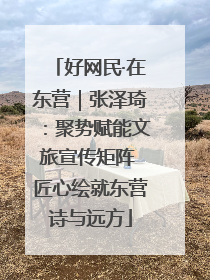 好网民·在东营｜张泽琦：聚势赋能文旅宣传矩阵 匠心绘就东营诗与远方