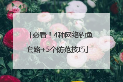 必看！4种网络钓鱼套路+5个防范技巧