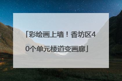 彩绘画上墙！香坊区40个单元楼道变画廊