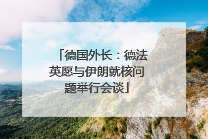 德国外长：德法英愿与伊朗就核问题举行会谈