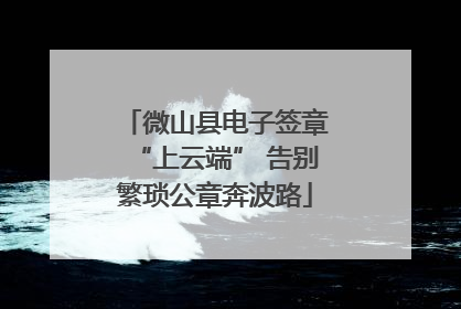 微山县电子签章“上云端” 告别繁琐公章奔波路