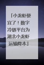 小龙虾便宜了！数字冷链平台为湖北小龙虾运输降本