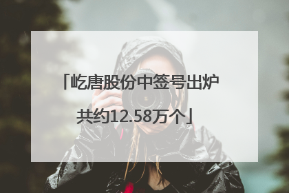 屹唐股份中签号出炉 共约12.58万个