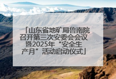 山东省地矿局鲁南院召开第三次安委会会议暨2025年“安全生产月”活动启动仪式