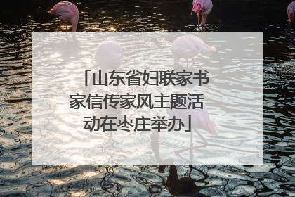 山东省妇联家书家信传家风主题活动在枣庄举办