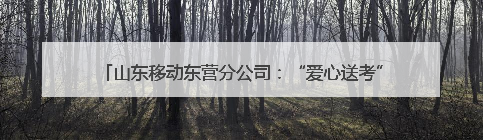 山东移动东营分公司：“爱心送考”再起航 温情守护2025高考路