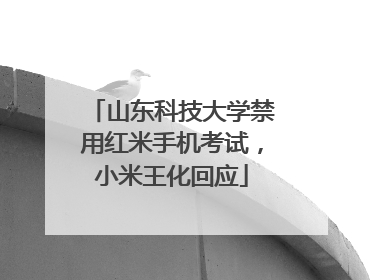 山东科技大学禁用红米手机考试，小米王化回应
