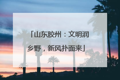 山东胶州：文明润乡野，新风扑面来