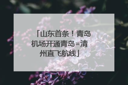 山东首条！青岛机场开通青岛=清州直飞航线