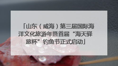 山东（威海）第三届国际海洋文化旅游年暨首届“海天驿旅杯”钓鱼节正式启动