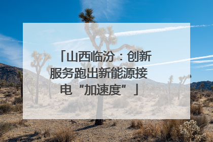 山西临汾：创新服务跑出新能源接电“加速度”