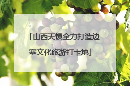 山西天镇全力打造边塞文化旅游打卡地