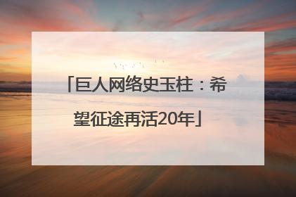 巨人网络史玉柱：希望征途再活20年