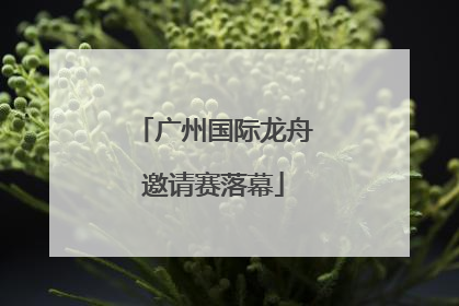广州国际龙舟邀请赛落幕